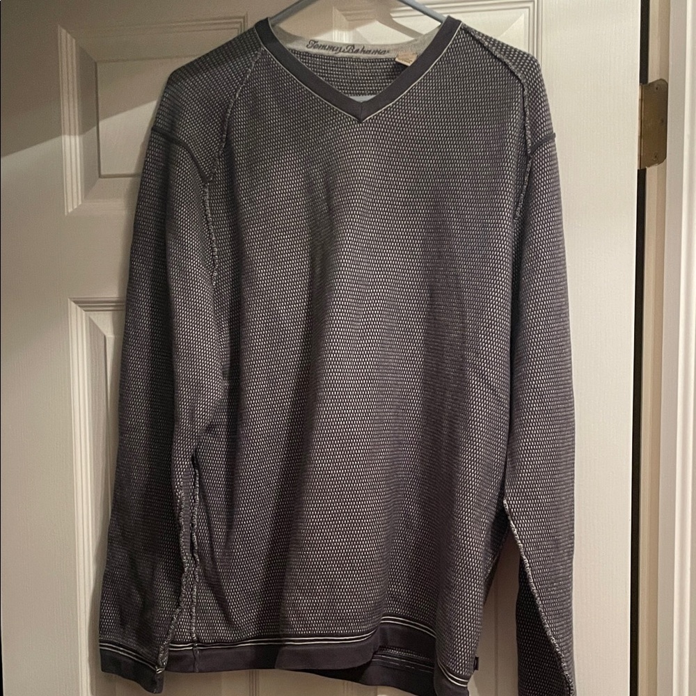 Tommy Bahama Men's Charcoal V-Neck Sweatshirt